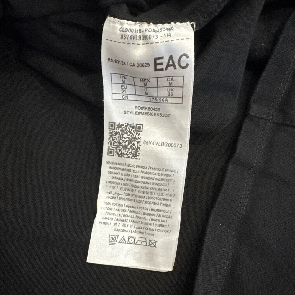Guess Chinatown Market Shirt Mens M Black Cotton Question Mark Smiley Streetwear - Picture 9 of 9